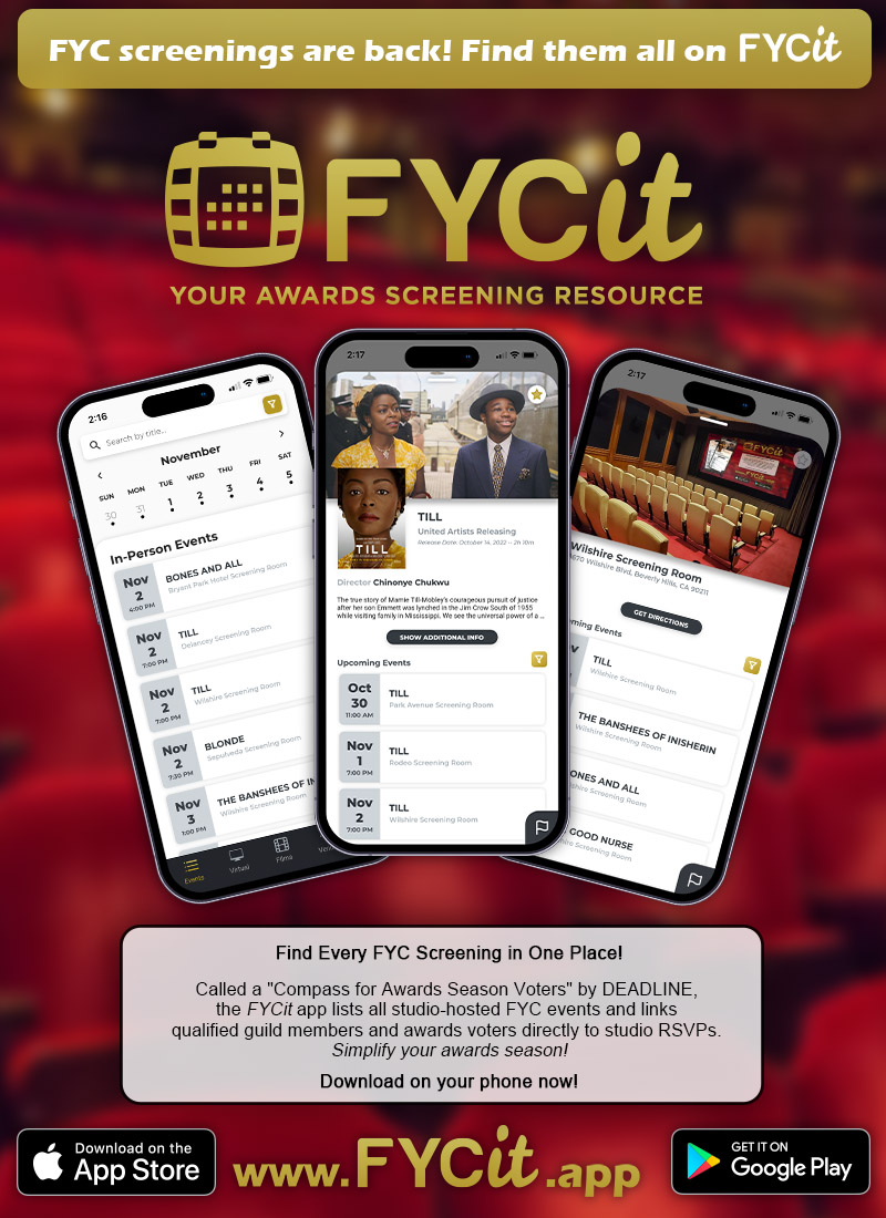 FYCit APP RELAUNCHES WITH 250+ SCREENINGS TO SIMPLIFY YOUR 2022/23 AWARDS SEASON