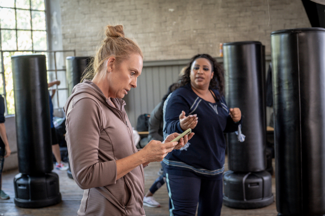 Toni Collette, Sophia Nomvete in MAFIA MAMMA. Courtesy of Bleecker Street. Toni Collette, Sophia Nomvete in MAFIA MAMMA. Courtesy of Bleecker Street.