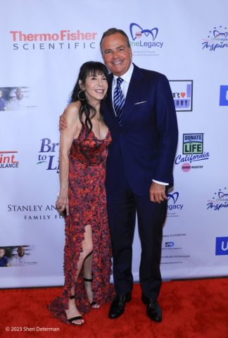 Ava Kaufman, Founder/CEO of Ava's Heart, and Rick Caruso, real estate developer, attending Ava's Heart Gala & LegacyOne Inspire Awards at the Taglyan Complex in Los Angeles, California. Credit: Sheri Determan