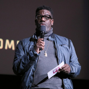 NORTH HOLLYWOOD, CALIFORNIA - NOVEMBER 06: Warryn Campbell speaks during  the BET+ premiere screening for "Kingdom Business" Season 2 at Television Academy's Wolf Theatre at the Saban Media Center on November 06, 2023 in North Hollywood, California. (Photo by Robin L Marshall/Getty Images for BET+ )
