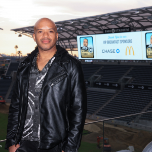 39th Annual MLK Kingdom Day Parade – VIP Breakfast Los Angeles, California, USA. 15th January, 2024.Roycel Cooks(Zupa Nova) attending the 39th Annual MLK Kingdom Day Parade - VIP Breakfast, at the BMO Stadium at the Founders Club Room in Los Angeles, California on January 15, 2024. Credit: Sheri Determan