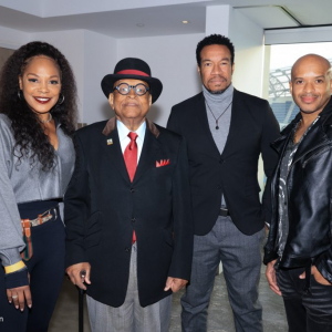 Los Angeles, California, USA. 15th January, 2024.L to R Dr.Bobbi Peterson, Dr.Adrian Dove,Rico Anderson, Roycel Cooks(Zupa Nova)  attending the 39th Annual MLK Kingdom Day Parade - VIP Breakfast, at the BMO Stadium at the Founders Club Room in Los Angeles, California on January 15, 2024. Credit: Sheri Determan