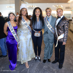 Los Angeles, California, USA. 15th January, 2024.Dr.Bobbi Peterson with Kingdom Day Parade Court  attending the 39th Annual MLK Kingdom Day Parade - VIP Breakfast, at the BMO Stadium at the Founders Club Room in Los Angeles, California on January 15, 2024. Credit: Sheri Determan