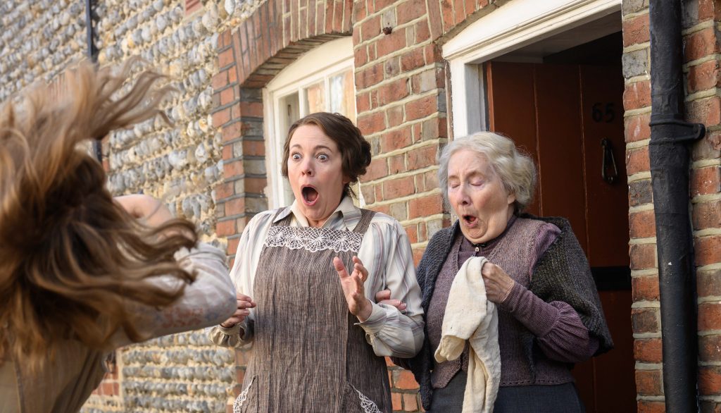 Olivia Coleman as Edith Swan, Gemma Jones as Victoria Swan in 'Wicked Little Letters' Image: Parisa Taghizadeh. Courtesy of Sony Pictures Classics