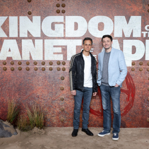 Joe Hartwick Jr. and Wes Ball attend the UK Launch Event of 20th Century Studios’ 'Kingdom of the Planet of the Apes' at BFI IMAX Waterloo, London, on April 25, 2024. (Photo by StillMoving.Net for Disney)