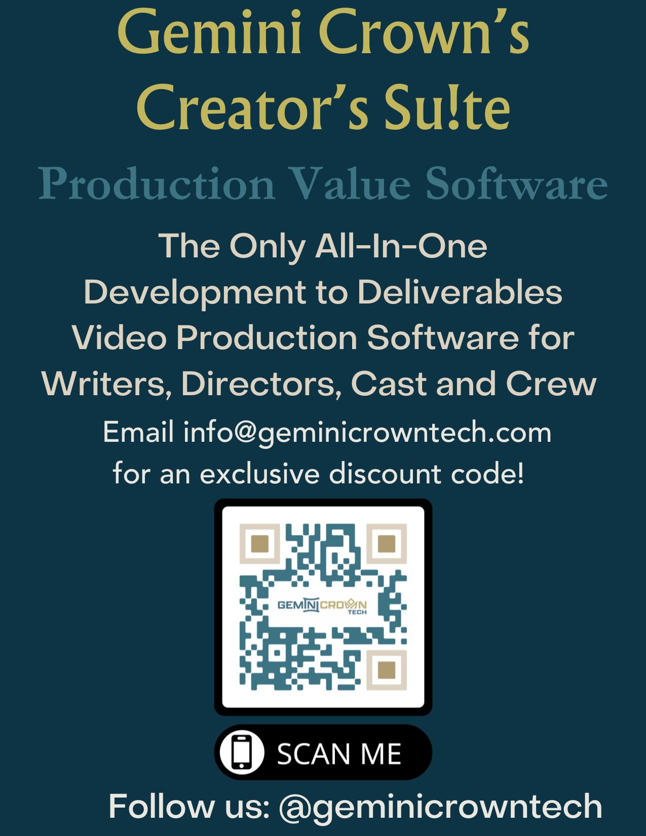 Gemini Crown Tech's Creator's Su!te, Production Value Video Production Software- Film Postcards