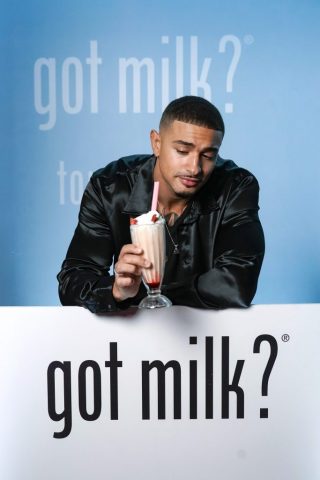 WEST HOLLYWOOD, CALIFORNIA - OCTOBER 08: Miguel Harichi poses as 'Love Island USA' star Kordell Beckham kicks off cuffing season with the creators of iconic 'Got Milk?' to debut "Real Matches are Back" campaign at Mel's Drive In on October 08, 2024 in West Hollywood, California. (Photo by Presley Ann/Getty Images for California Milk Processor Board - Creators of Iconic 'GOT MILK?')