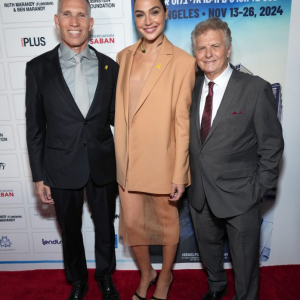 The 36th ISRAEL FILM FESTIVAL in Los Angeles Gala Opening Night and Premiere Screening, Los Angeles, California, USA – 13 November, 2024 Ynon Kreiz, from left, Gal Gadot and Meir Fenigstein attend The 36th ISRAEL FILM FESTIVAL in Los Angeles Gala Opening Night and Premiere Screening at Saban Theater, on Wednesday, Nov 13th, 2024 in Los Angeles.