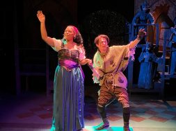 Photo 1 – (l to r) Bimei Flores (Esmeralda) and CJ Cruz (Quasimodo) in The Hunchback of Notre Dame – Photo by Steve Moyer copy