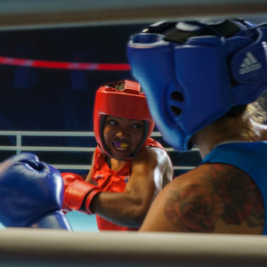 Ryan Destiny stars as Claressa Shields in director Rachel Morrison's THE FIRE INSIDE. An Amazon MGM Studios film. Photo Credit: Sabrina Lantos © 2024 Amazon Content Services LLC. All Rights Reserved.