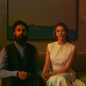 Himesh Patel and Elizabeth Olsen in THE ASSESSMENT A Magnolia Pictures