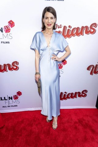 Actress Perrey Reeves  attends Los Angeles Premiere of 'The Italians' at Harmony Gold Theatre, Los Angeles, CA, April  10th, 2025/Photo Eugene Powers