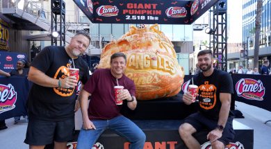 Raising Cane’s Unveils Giant Jack-O’-Lantern with Todd Graves and Celebrity Friends at Hollywood & Highland in Los Angeles