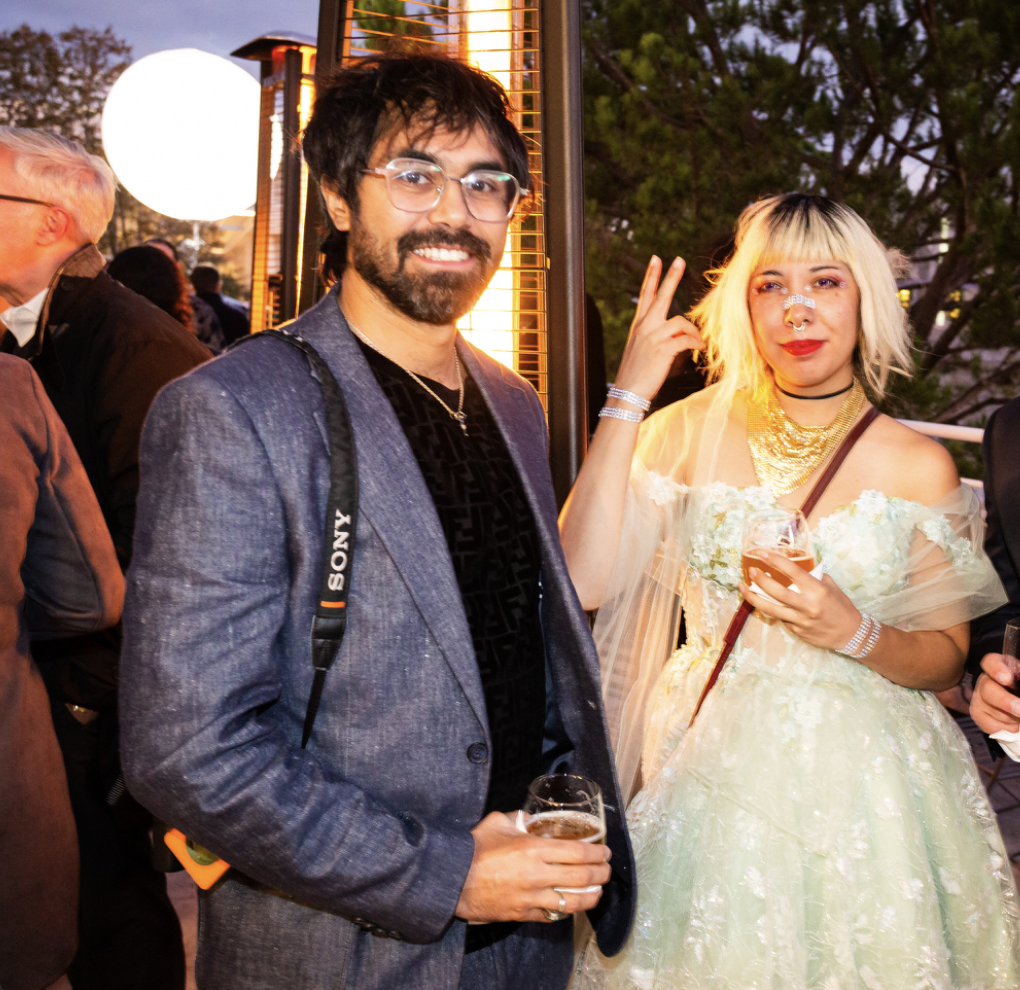 Artists Yesenia Prieto and Joel Fernando from Special Species during the reception await a sneak peek of themselves featured in PBS SoCal’s ART & SCIENCE COLLIDE premiere at The Getty Center on October 14, 2025.