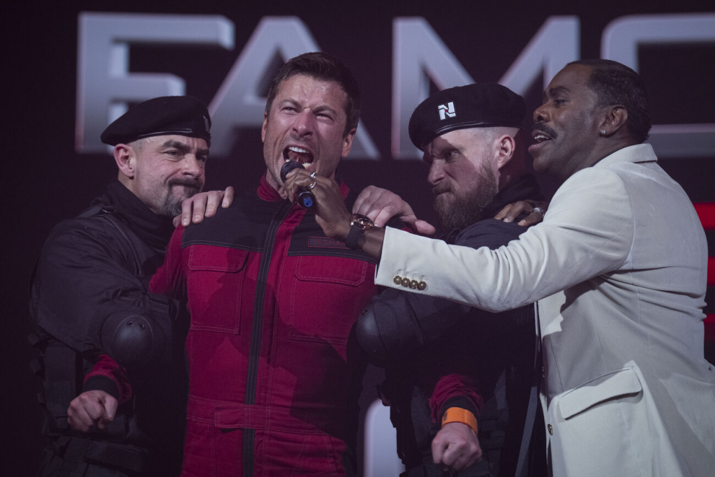 Glen Powell  and Colman Domingo stars in Paramount Pictures' "THE RUNNING MAN."