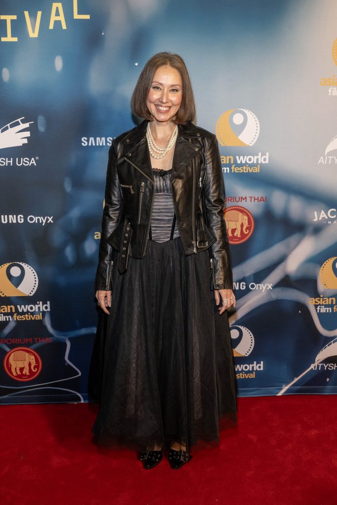 Actress Belinda Panelo attends World Premiere of 'Love and Karma' at 11th Asian World Film Festival, Los Angeles, CA, November 16, 2025