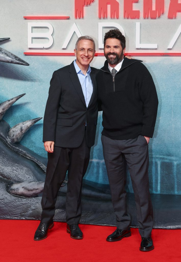 LONDON, ENGLAND - OCTOBER 27: Steve Asbel and Dan Trachtenberg attend the UK Special Screening of 20th Century Studios' 'Predator: Badlands' at BFI IMAX on October 27, 2025 in London, England. (Photo by Tim P. Whitby/Getty Images for The Walt Disney Company Limited)