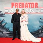 LONDON, ENGLAND - OCTOBER 27: (L-R) Dimitrius Schuster-Koloamatangi and Elle Fanning attend the UK Special Screening of 20th Century Studios' 'Predator: Badlands' at BFI IMAX on October 27, 2025 in London, England. (Photo by Tim P. Whitby/Getty Images for The Walt Disney Company Limited)