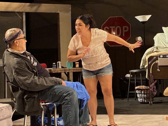 (l to r) René Rivera (José Medina) and Jeanette Godoy (Mary Padrón) Photo by Steve Moyer (l to r) René Rivera (José Medina) and Jeanette Godoy (Mary Padrón) Photo by Steve Moyer